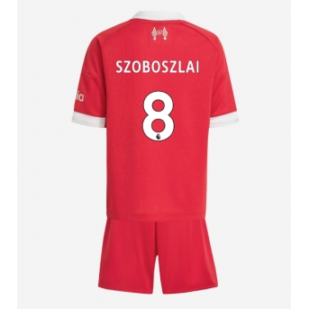 Billige Fotballdrakt Liverpool Dominik Szoboszlai #8 Replika Hjemmedraktsett Barn 2025-26 Kortermet (med bukser)